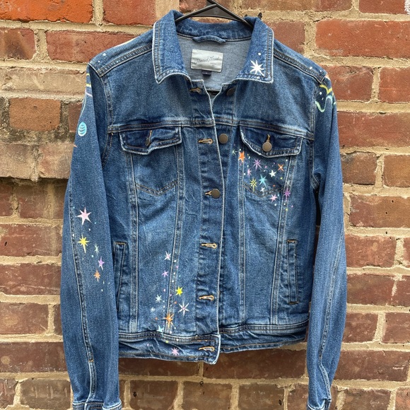 Space Painted Jean Jacket - Picture 4 of 5